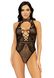 Leg Avenue Net and lace halter bodysuit OS Black SO7898 фото 1