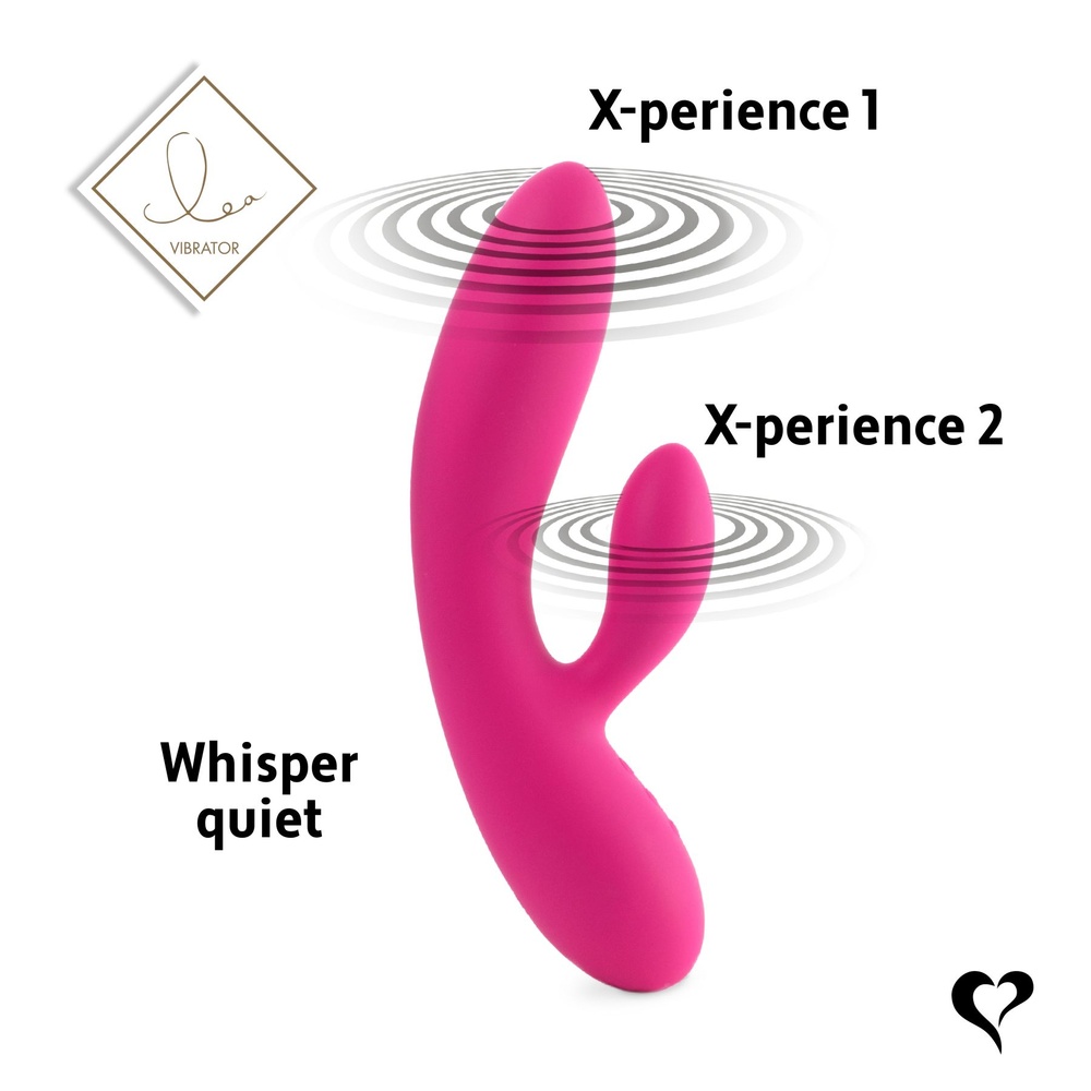 Гибкий вибратор кролик с двумя моторами FeelzToys Lea Rabbit Vibrator Rubine Red SO4432 фото