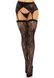 Панчохи Leg Avenue Leg Avenue Lace thigh highs & garterbelt Black One Size SX1059 фото 2