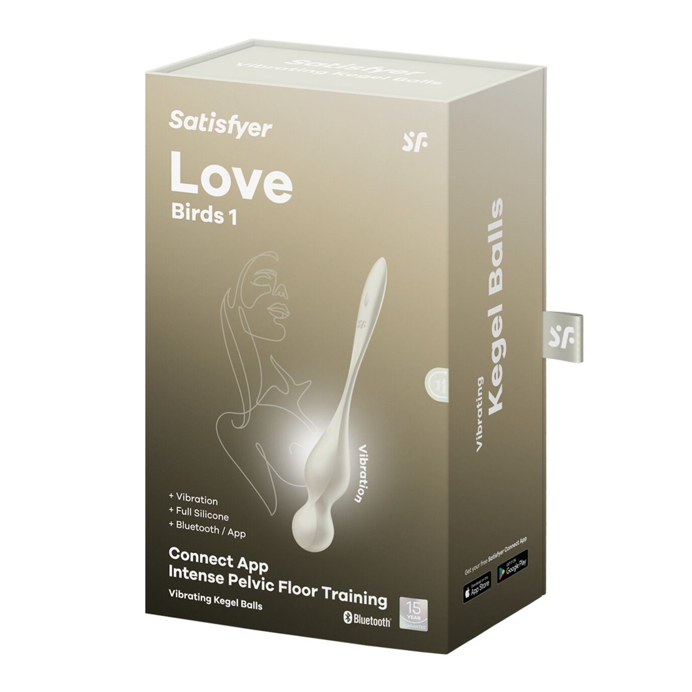 Вагінальні кульки з вібрацією Satisfyer Love Birds 1 Connect App White SX0569 фото