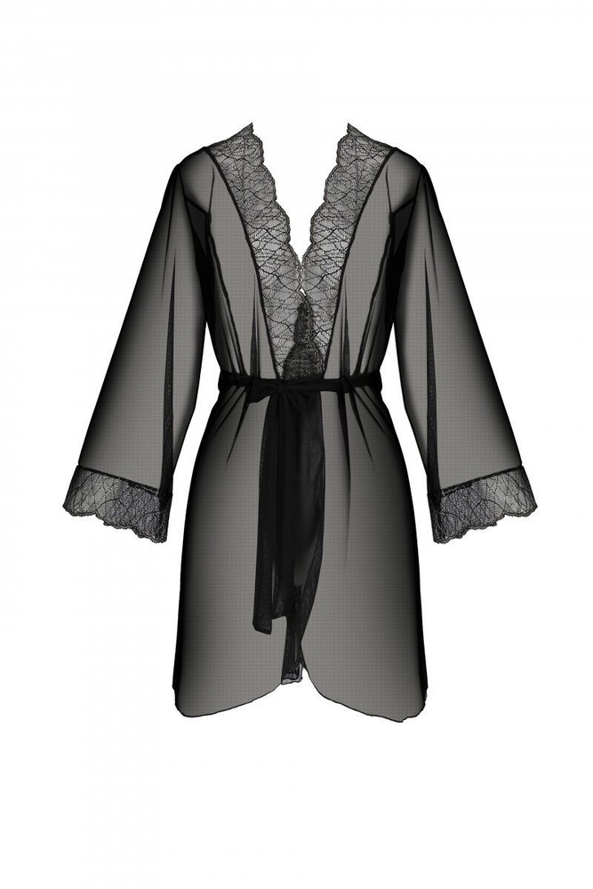 Пеньюар Passion AMBERLY PEIGNOIR black XXL/XXXL SX0463 фото