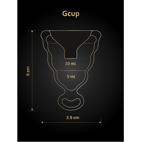 Gvibe Gcup Black силиконовая менструальная чаша с защитой от протечек, 5 мл (чёрный) FT10592 фото