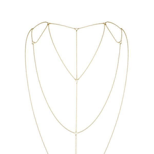 Цепочка для спины Bijoux Indiscrets Magnifique Back and Cleavage Chain - Gold, украшение для тела SO2657 фото