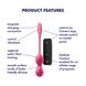 Вагинальные шарики с вибрацией Satisfyer Love Birds 2 Connect App Red SX0571 фото 3