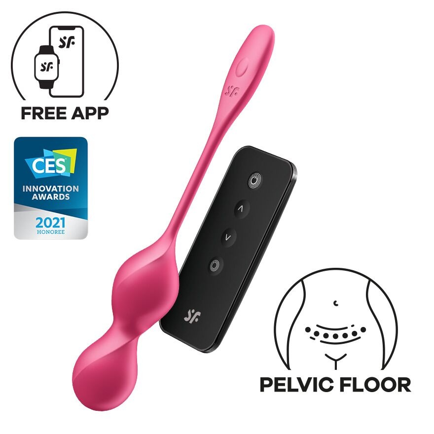 Вагінальні кульки з вібрацією Satisfyer Love Birds 2 Connect App Red SX0571 фото