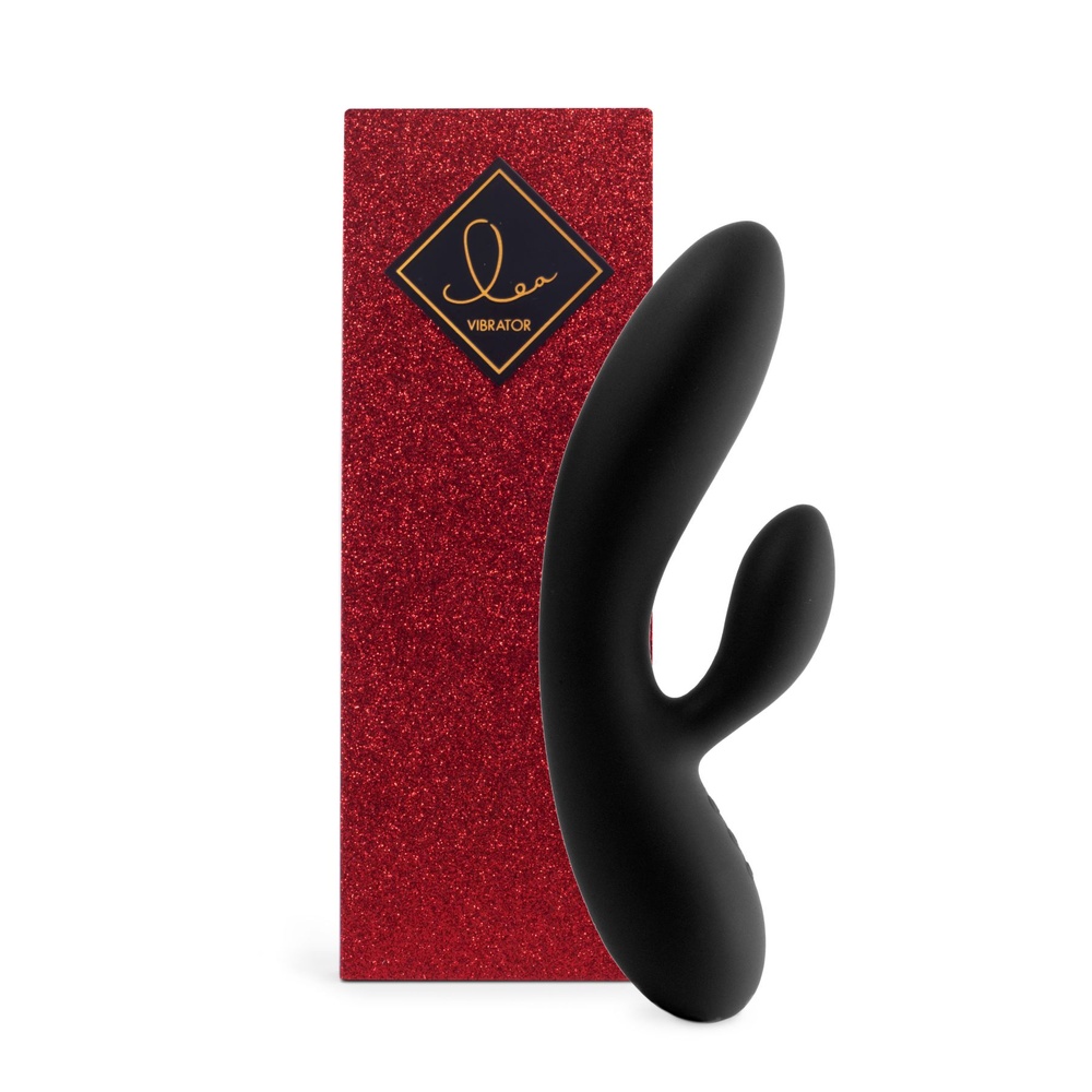 Гибкий вибратор кролик с двумя моторами FeelzToys Lea Rabbit Vibrator Black SO4433 фото