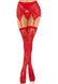 Чулки Leg Avenue Leg Avenue Lace thigh highs & garterbelt Red One Size SX1060 фото 5