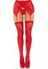 Панчохи Leg Avenue Leg Avenue Lace thigh highs & garterbelt Red One Size SX1060 фото 4