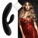 Гибкий вибратор кролик с двумя моторами FeelzToys Lea Rabbit Vibrator Black SO4433 фото 2