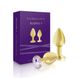 Набор металлических анальных пробок с кристаллом RIANNE S - Booty Plug Luxury Set, диаметр 3 и 3,5см SO3858 фото 1