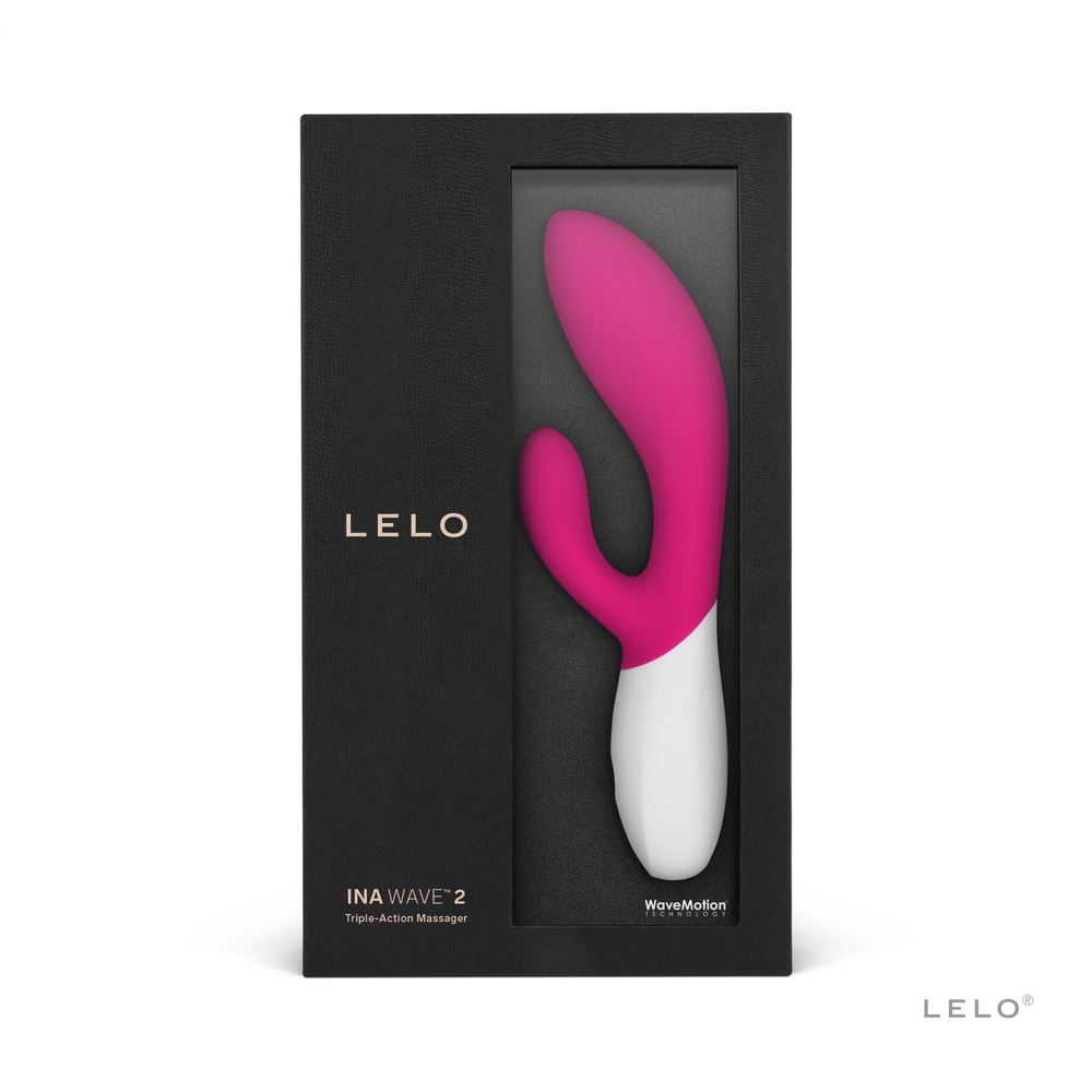 Вибратор-кролик LELO Ina Wave 2 Cerise, манящее движение ствола + вибрации SO8080 фото