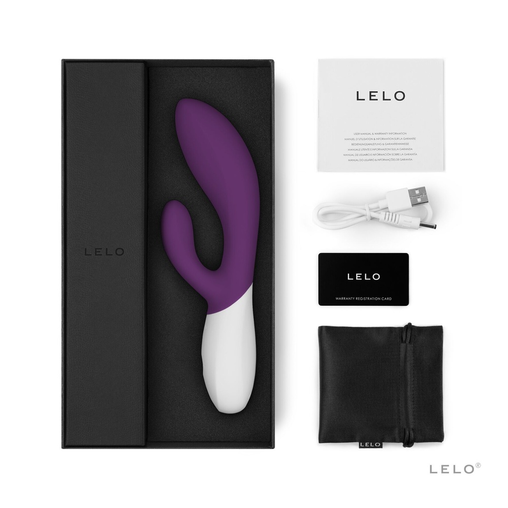 Вібратор-кролик LELO Ina Wave 2 Plum, манливий рух стовбура + вібрації SO8081 фото