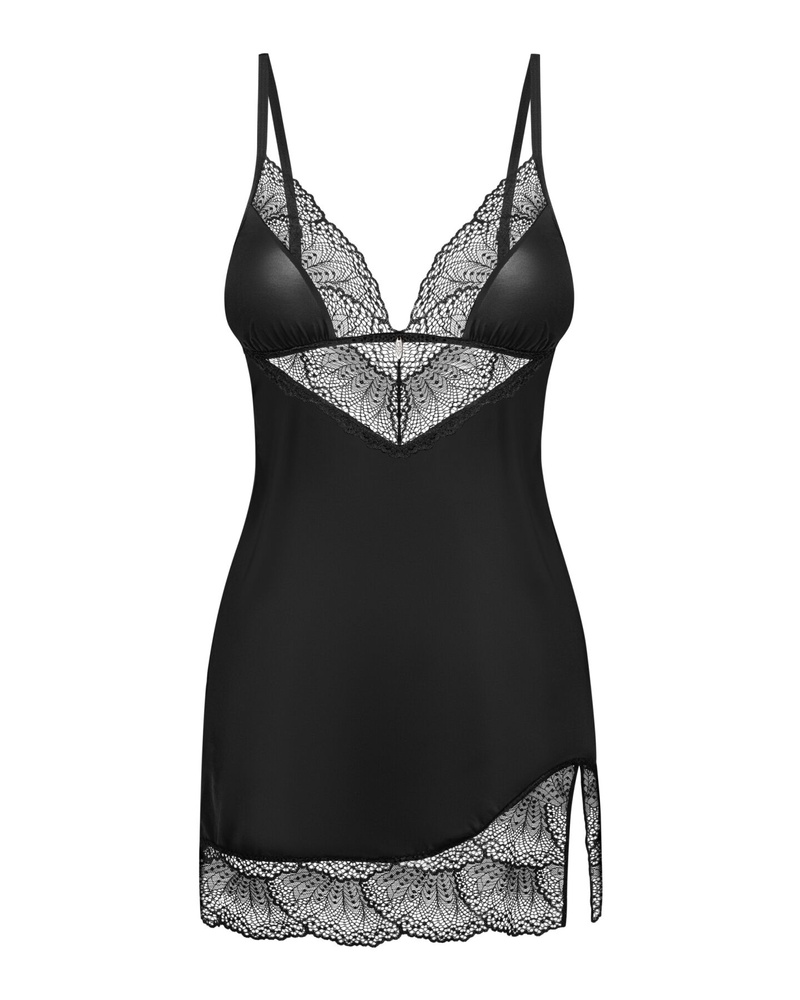 Пеньюар и трусики Obsessive Lobellis chemise & thong M/L SX1021 фото