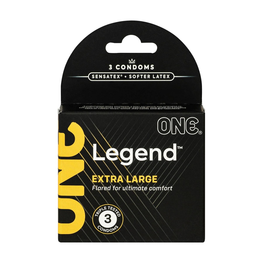 Презервативи ONE Legend Extra Large 3 шт, картонна коробка SX0781 фото