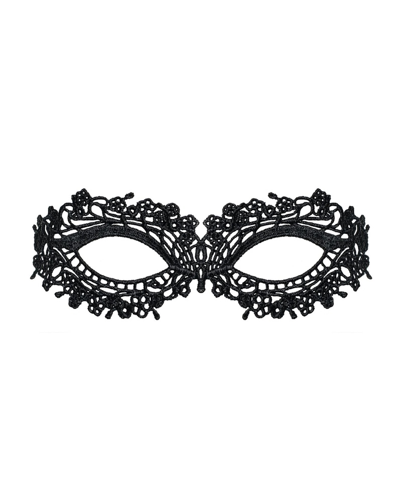 Мереживна маска Obsessive A710 mask, єдиний розмір, чорна SO7188 фото